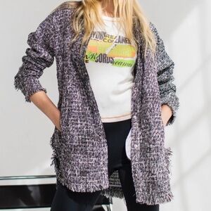 Misty tweed shirt jacket